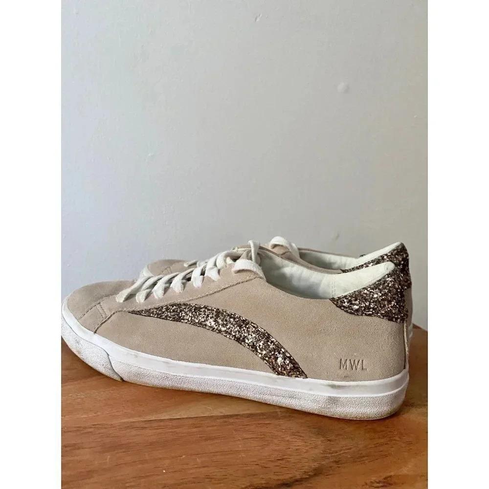 Madewell Shoes Women’s 8 Sidewalk Low Top Glitter Sneakers - Picture 4 of 9